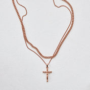 Crucifix and Cuban Set (Rose Gold)