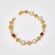 Iced Gemstone Bracelet (Gold)