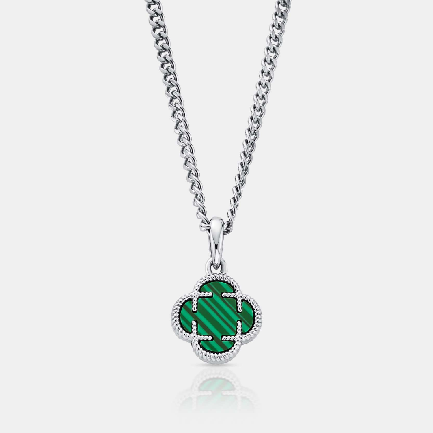 Malachite-Clover-Stone-Pendant-Silver.png