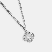 White Clover Stone Pendant (Silver)